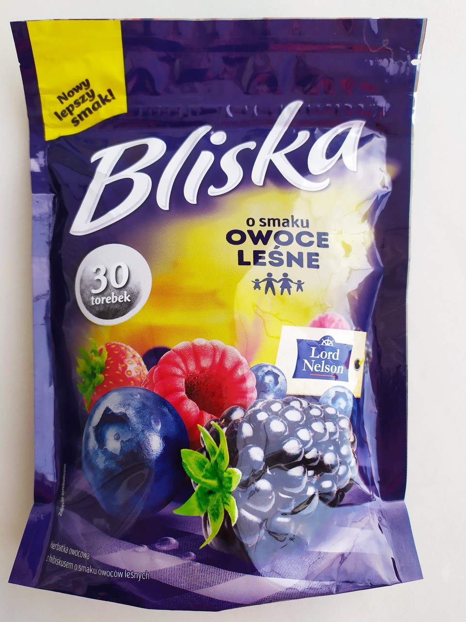 Чай зі смаком Лісової ягоди Lord Nelson Bliska 30 пакетів.