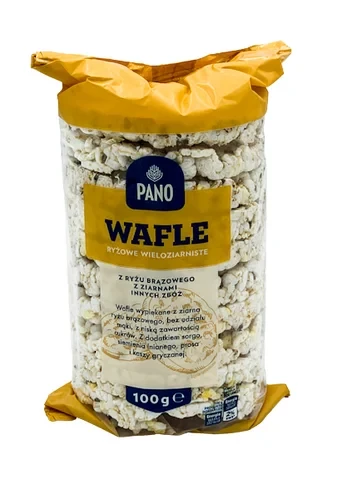 Рисові хлібці без глютену з коричневим рисом і злаками Pano Wafle 100 г