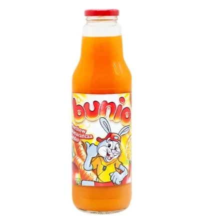 Сік Морква, Персик, Яблуко Bunio Marchew, Brzoskwinia, Jablko 750 мл Польща