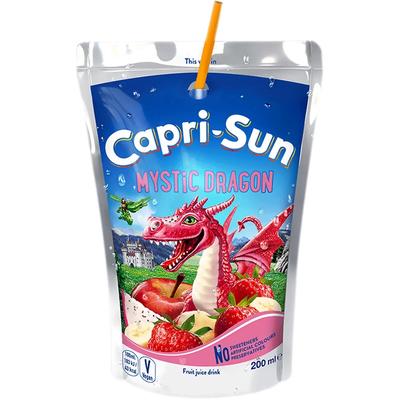 Сік яблуко, полуниця, банан Capri-Sun Mystic Dragon 200 мл Німеччина