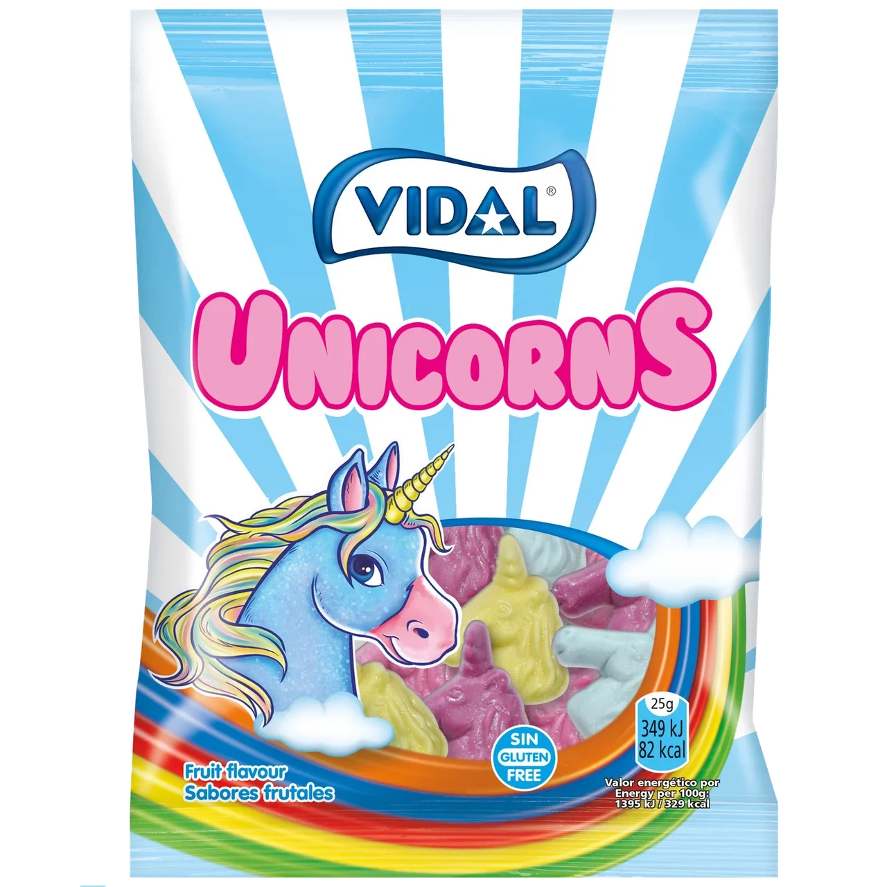 Желейні цукерки Без глютену Єдинороги Jelly Unicorns ТМ VIDAL 90 г Іспанія