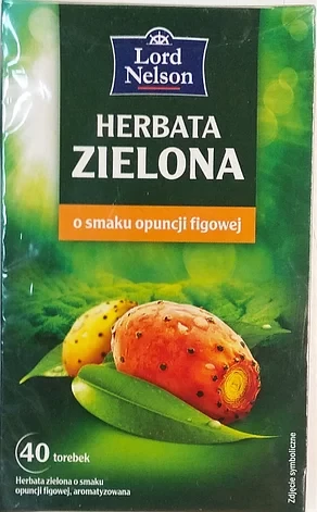 Чай зеленый с кактусом Lord Nelson Zelona z sokiem z opincji 40пакет. Польща