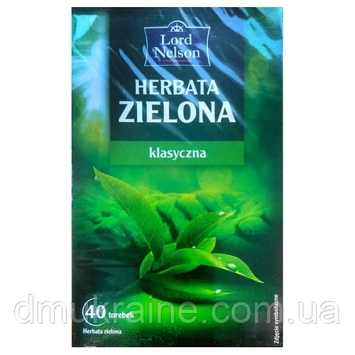 Чай зелений класика Lord Nelson Zelona 40пакет. Польща