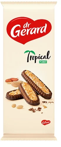 Печиво Tropical з кремовою начинкою та горіхами dr.Gerard 180г