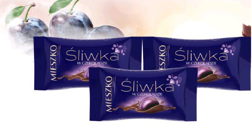 Шоколадні цукерки "Слива в шоколаді" Mieszko Plum 1 кг Польща