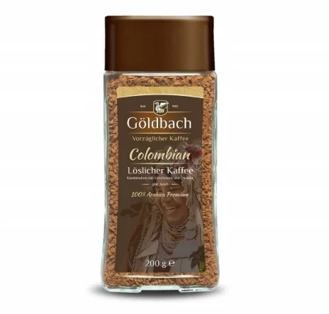 Кава розчинна Goldbach Colombian 100% арабіка Німеччина 200г