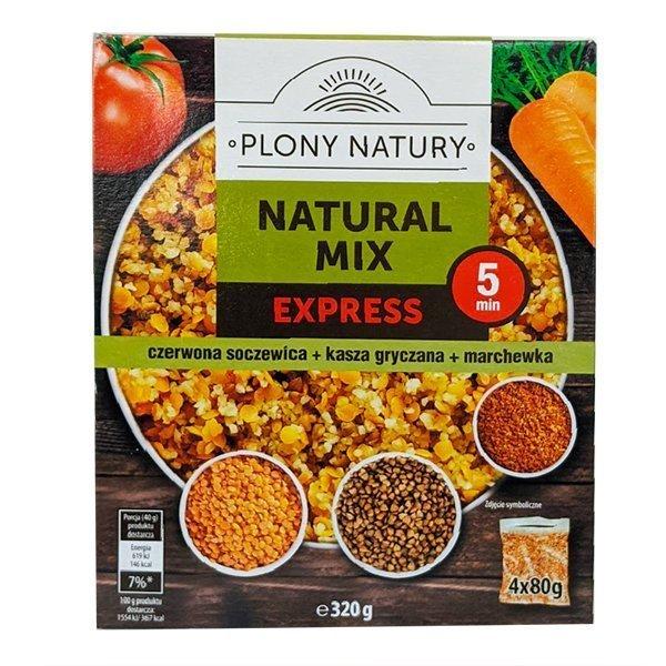 Крупа (каша) Мікс (сочевиця, гречка, морква) PLONY NATURY Express (4х80г) Польща 320г