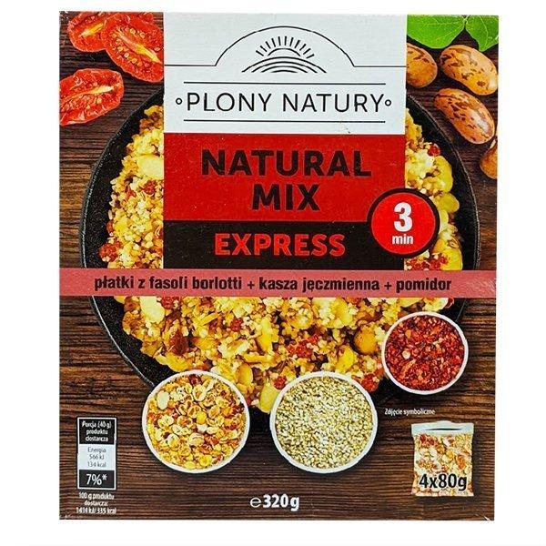 Крупа (каша) Мікс ( квасоль броте, ячмінна пластівці, томати) PLONY NATURY Express (4х80г) 320 г Польща