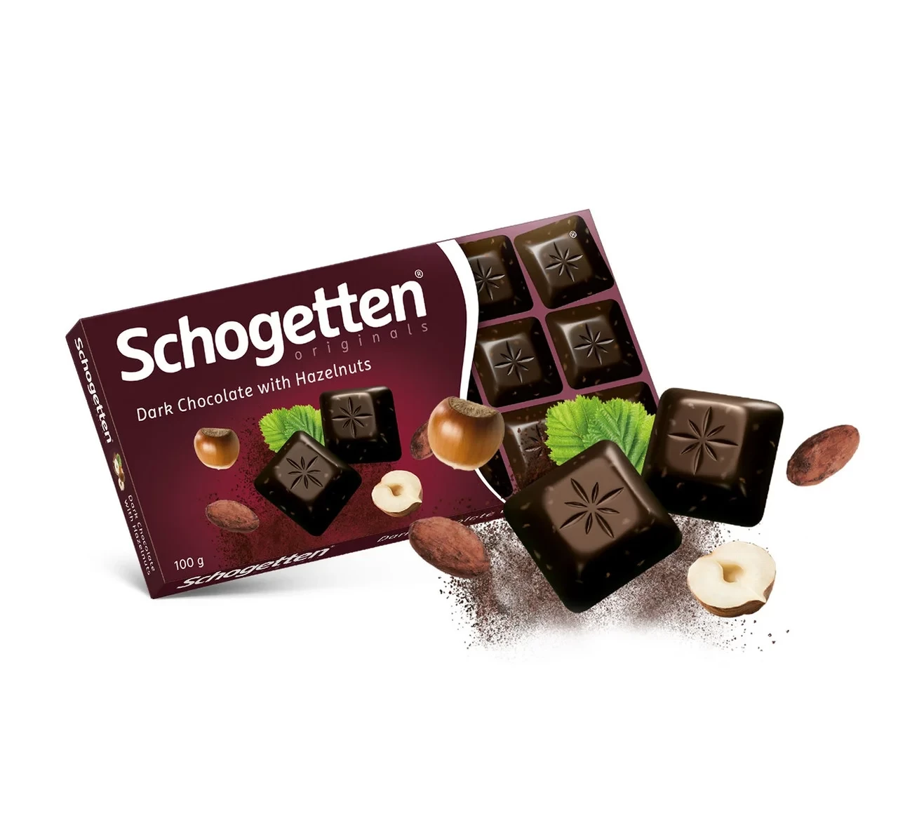 Шоколад чорний із фундуком Schogetten Dark Hazelnuts 100 г Німеччина