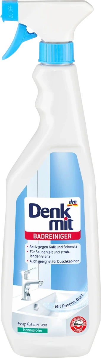 Засіб проти вапняного і мильного нальоту Denkmit Badreiniger 1 л Німеччина