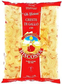Макаронні вироби (паста) Гребішки Riscossa Greste di gallo # 49 500 г Італія