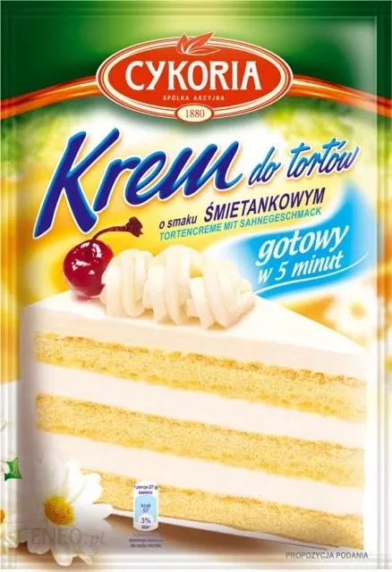 Крем для тортів Смертанковий Cykoria Krem do tortcow o smaku smietankowym 100 г Польща