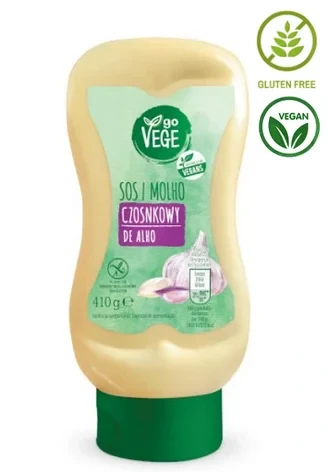 Соус с чесноком БЕЗ ГЛЮТЕНА Go Vege Sos i Molho Czosnkowy 410г Польша