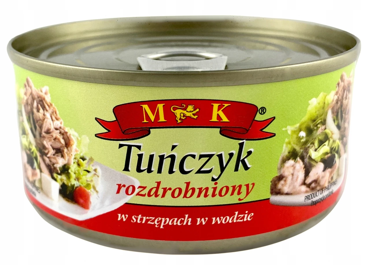 Тунець подрібнений для салату M&K Tunczyk Rozdrobniony w wodzie Польща 170г