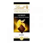Шоколад чорний Лимон, імбир, Lindt Excellence 100г Швейцарія