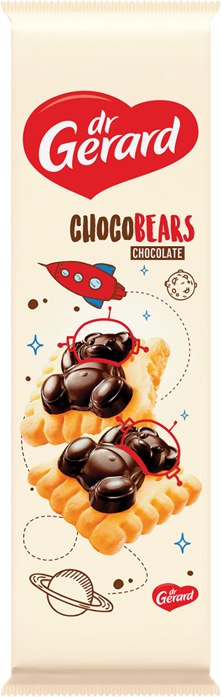 Печиво з кремовою начинкою та шоколадом Chocobears dr.Gerard 116г