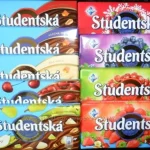 Шоколад молочний Studentska Pecet із солоною карамеллю, родзинками та арахісом 170 г Чехія