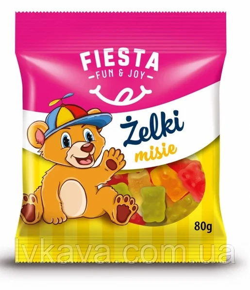 Желейні цукерки Zelki Fiesta ведмедики Польща 80г