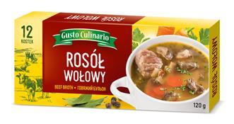 Бульйонні кубики яловичі Gusto Culinario Rosol 12 кубиків 120 г Польща