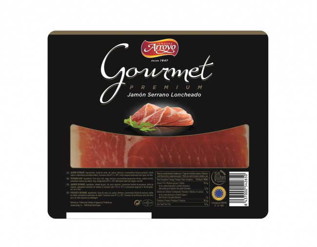 Хамон нарізка БЕЗ ГЛЮТЕНУ JAMON SERRANO Gourmet Arroyo 150г Іспанія