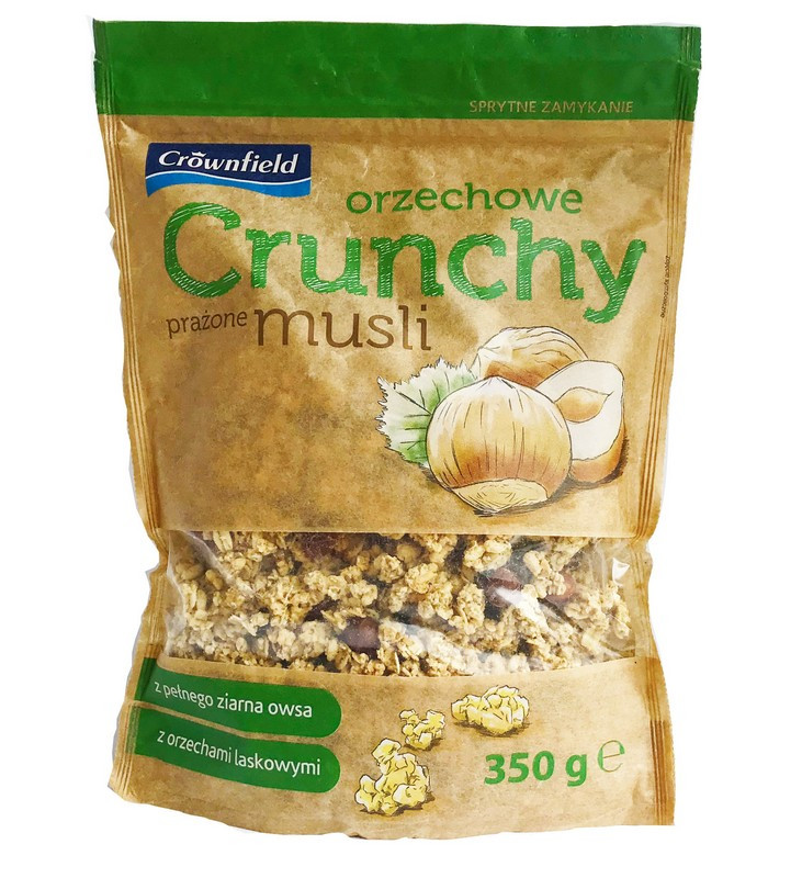 Кранчі (хрусткі мюслі) Crunchy Crownfield з горіхами 350 г