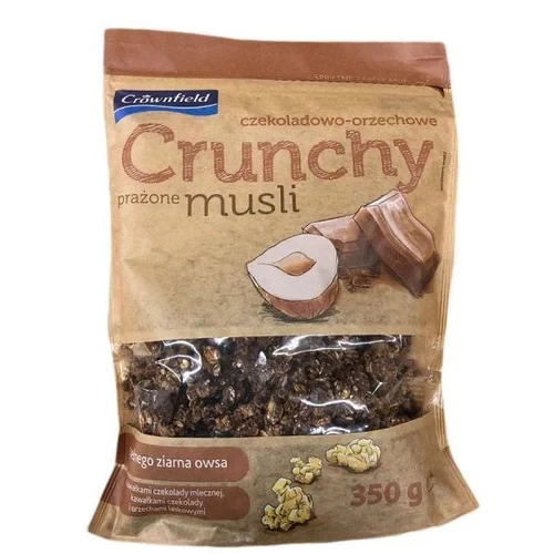Кранчі (хрусткі мюслі) Crunchy Crownfield з горіхами та шоколадом 350 г