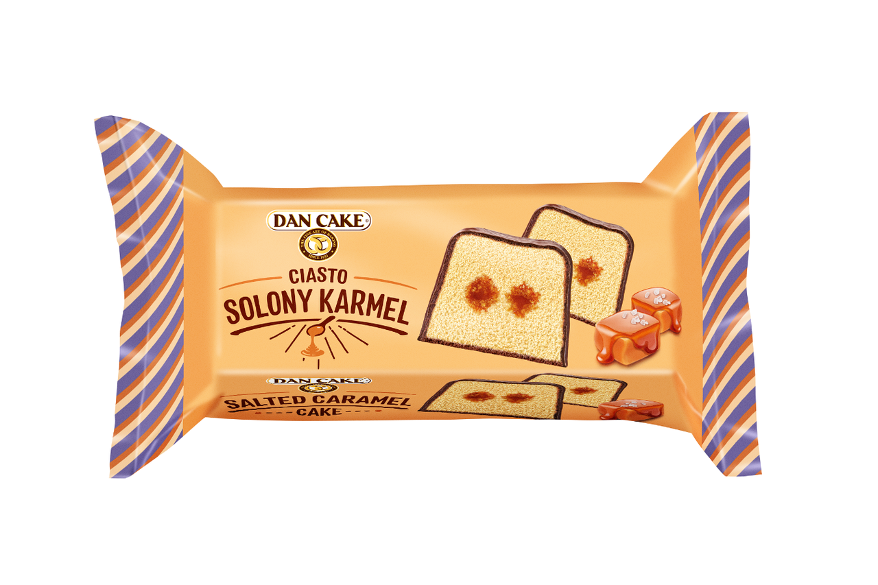 Кекс (торт) бісквітний з начинкою Солона карамель Dan Cake Siasto Solony Karamel 400г Польща