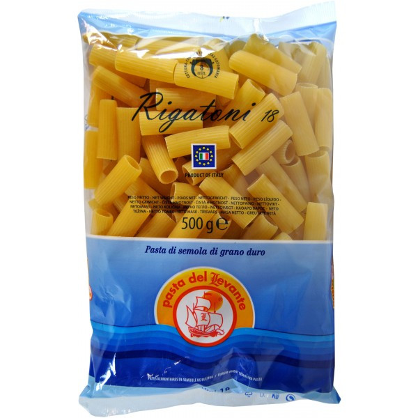 Макаронні вироби (паста) Рігатоні Pasta Del Levante №18 Rigatoni 500г Італія
