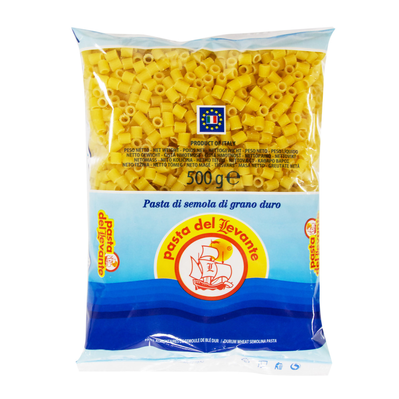 Макаронні вироби (паста) Патер Ригати Pasta Del Levante №63 Pater Rigati 500г Італія