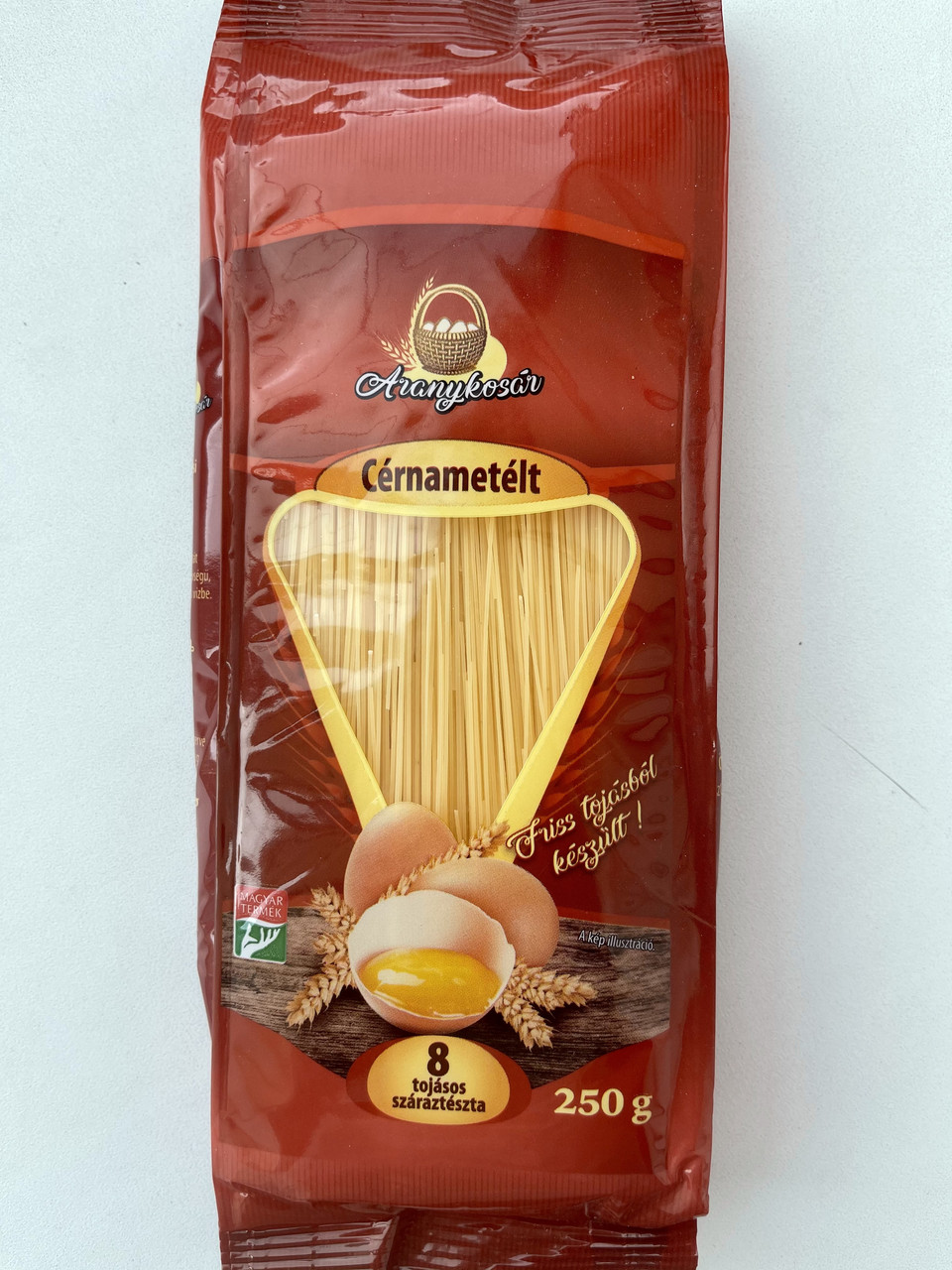 Вермішелька (макаронні вироби) на 8 яйцях Aranykosar Cernametelt 250г Угорщина