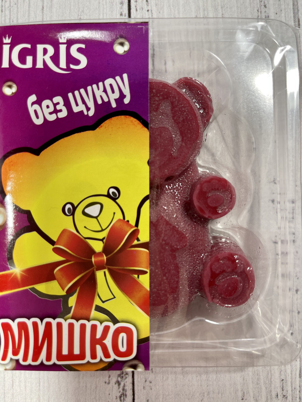 Мармелад БЕЗ ЦУКРУ зі смаком Винограду "Мишко" IGRIS 100г