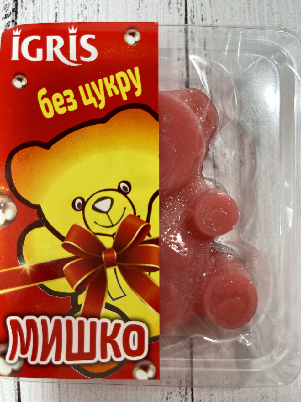 Мармелад БЕЗ ЦУКРУ зі смаком Малини "Мишко" IGRIS 100г