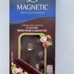 Шоколад чорний БЕЗ ДОДАВАННЯ ЦУКРУ з цільним фундуком Magnetic 100г