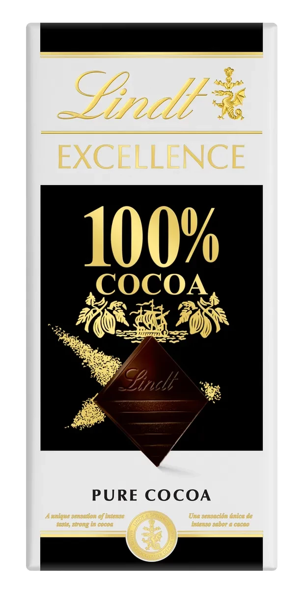 Шоколад 100% какао Lindt Excellence 50г Швейцарія