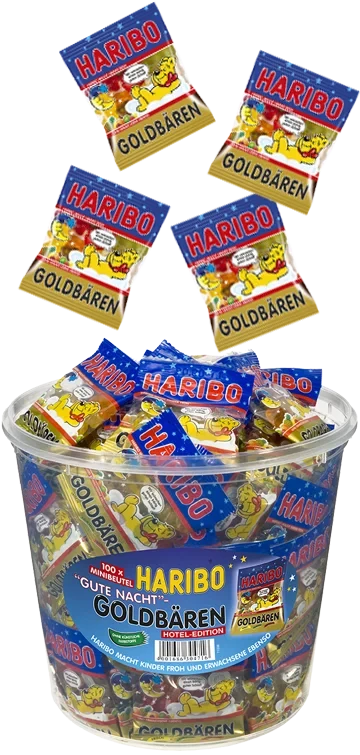 Желейні цукерки Золоті мінімішки Haribo Goldbaren (фруктовий мікс) 10 г Німеччина