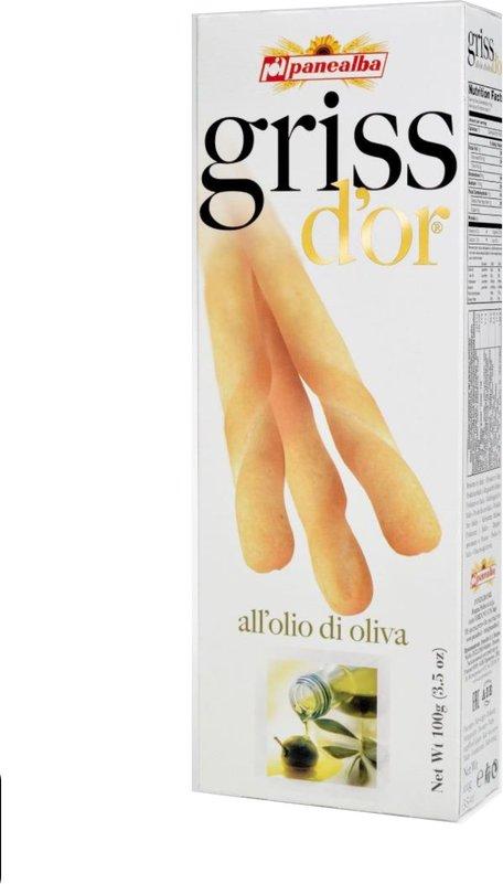 Хлібні палички грисині "З оливковою олією" Panealba — Griss d'Or 100 г Італія