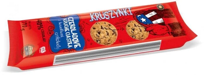 Печиво зі шматочками шоколаду Kruszynki Czekoladove 190 г Польща
