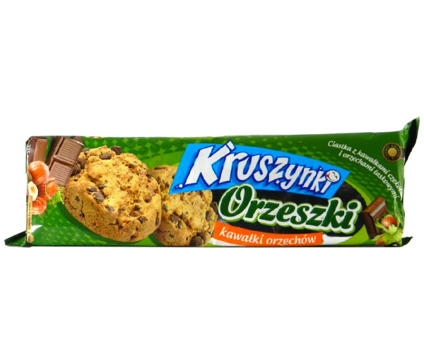 Печиво зі шматочками горіха Kruszynki Orzeszki 225 г Польща
