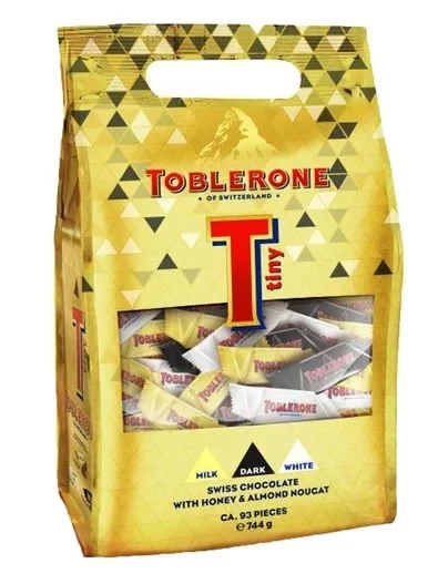 Швейцарський шоколад МІКС з медом і мигдалевою нугою Tobleron Tiny 744 г Швейцарія