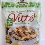 Пластівці рисові та пшеничні з полуницею Crownfield Vitte z truskawkami Польща 250 г