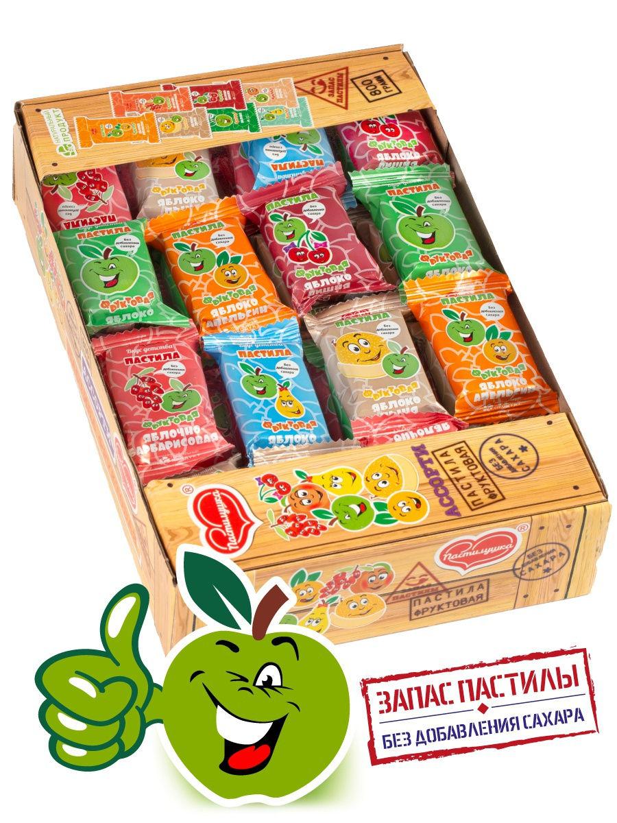Натуральна фруктова пастила без цукру Асорті 800г