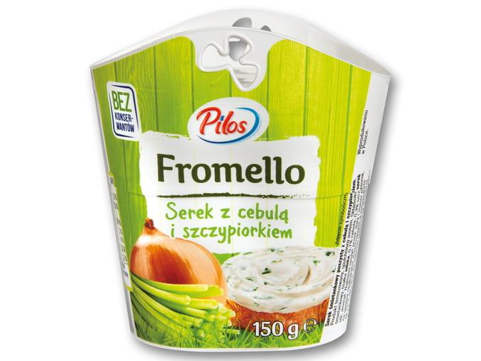 Сир-крем сир сирний БЕЗ КОНСЕРВАНТІВ (сирне намазка) з цибулею і часником Pilos Fromello Польща 150 г