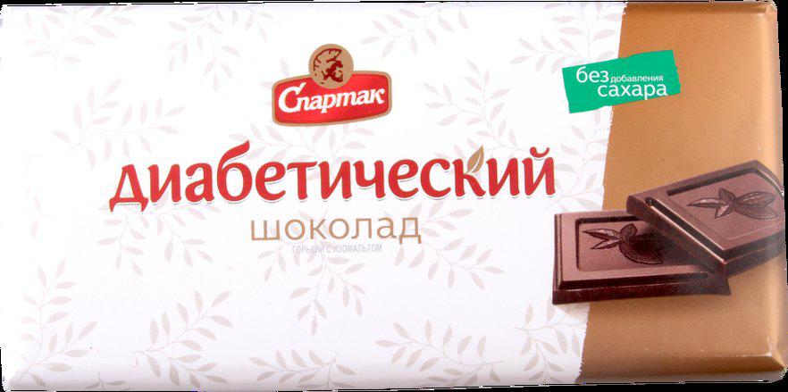 Шоколад діабетичний «Спартак» гіркий із ізомальтом Білорусь 90 г