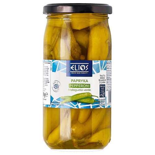 Перець зелений Пеппероні Elios Papryka Pepperoni Польща 330г