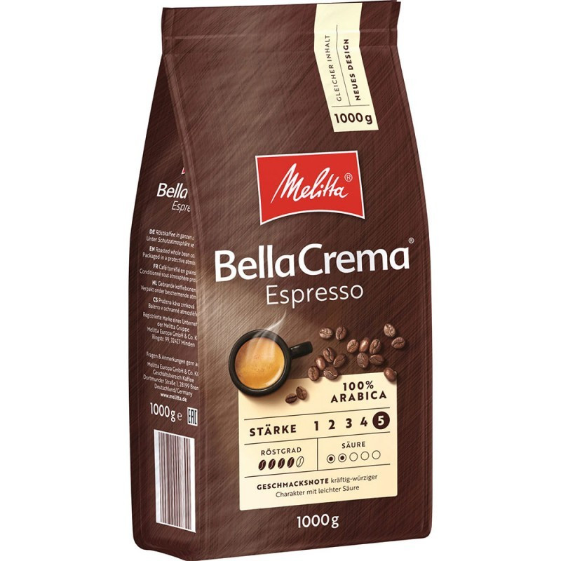 Кава в зернах Melitta Bella Espresso Crema 100% Арабіка 1кг Німеччина