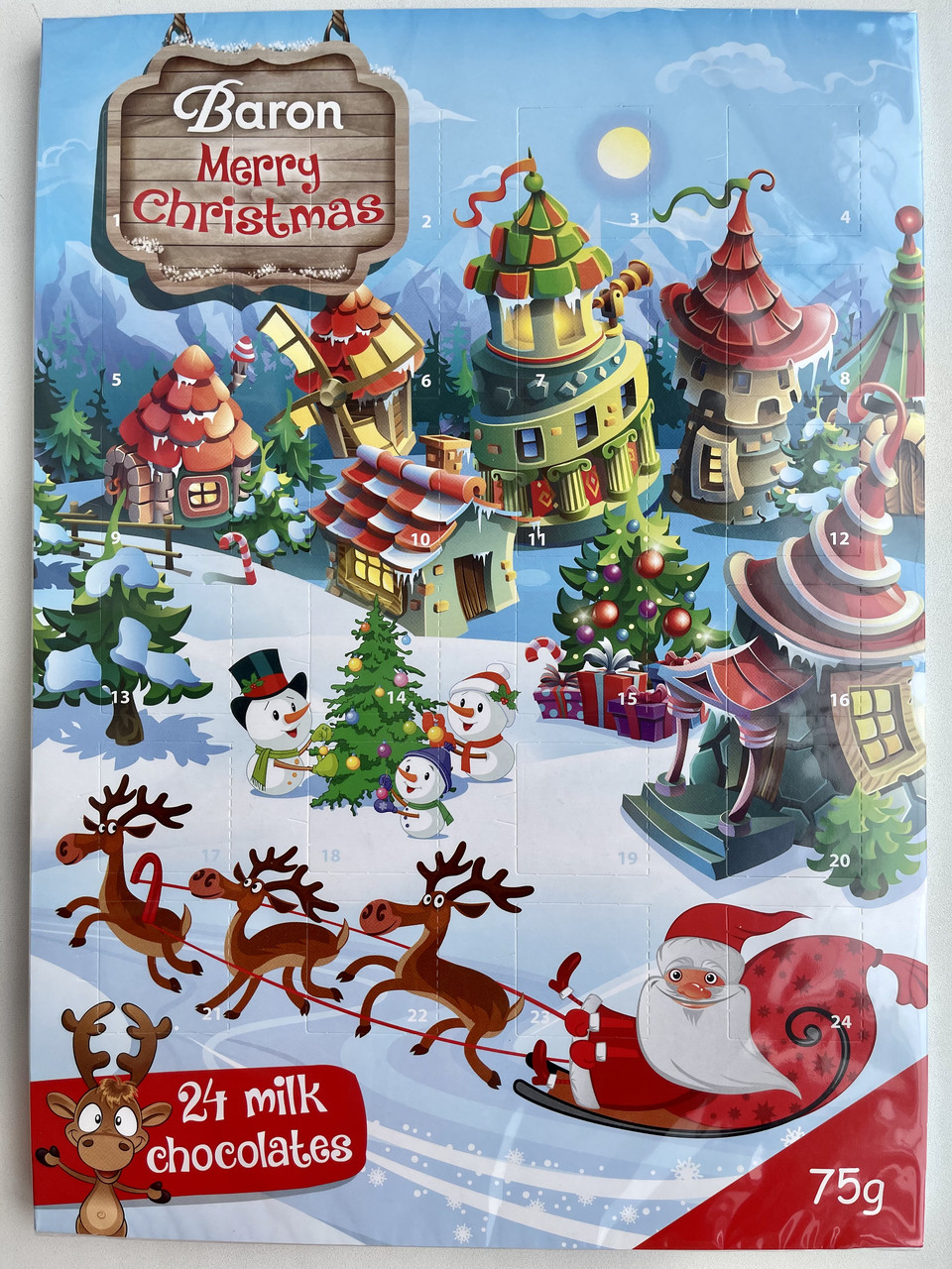 Шоколадний адвент-календар Baron Польща 75 г