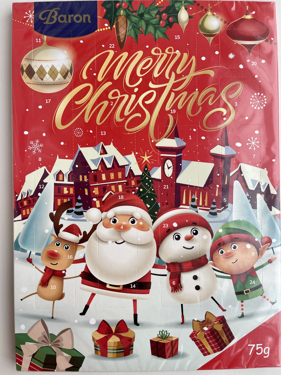 Шоколадний адвент-календар Baron Польща 75 г