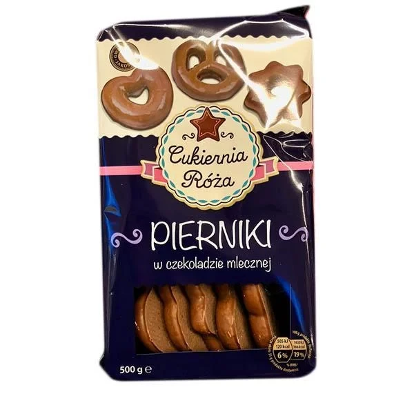 Пряник у молочному шоколаді Cukiernia Roza, PIERNIKI w Czekoladzie, 500 г