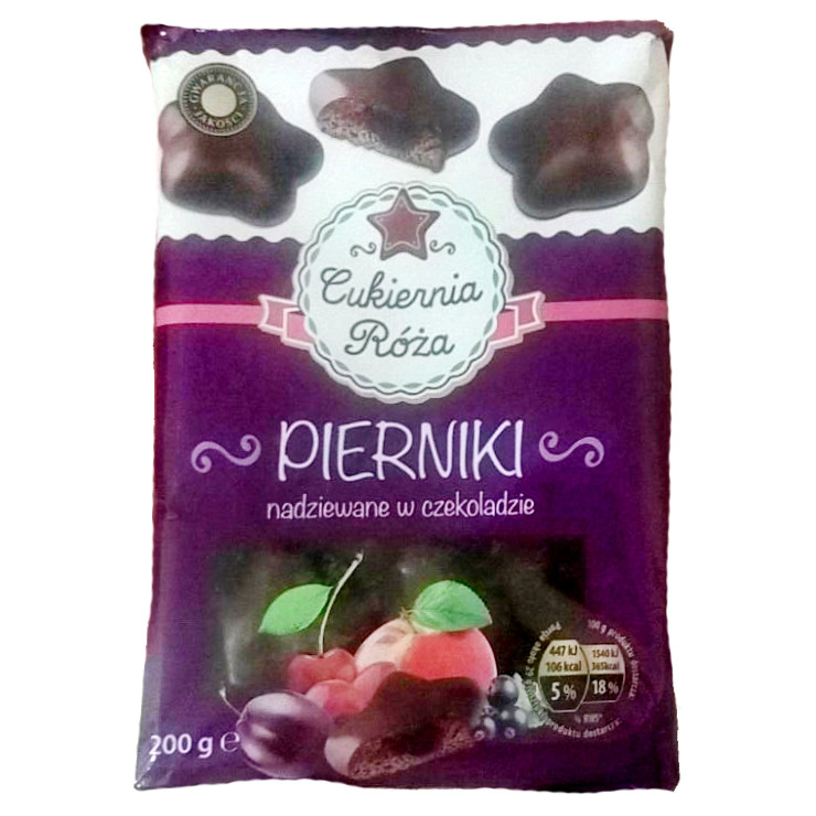 Пряники в шоколаді з начинкою Cukiernia Roza, PIERNIKI w Czekoladzie, 200 г Польща