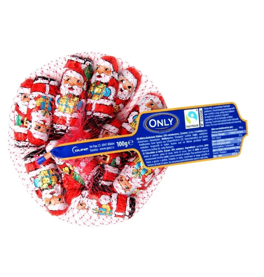 Шоколад молочний Санта Клауси Only Австрія100 г